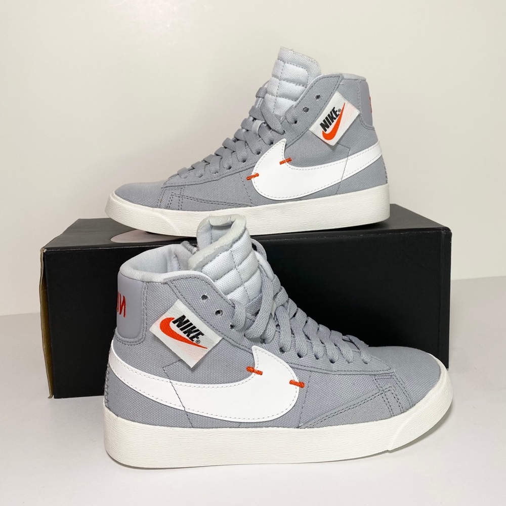 🔥Nike Womens Blazer Mid Rebel ‘Wolf Grey’ NEW - Picture 9 of 12